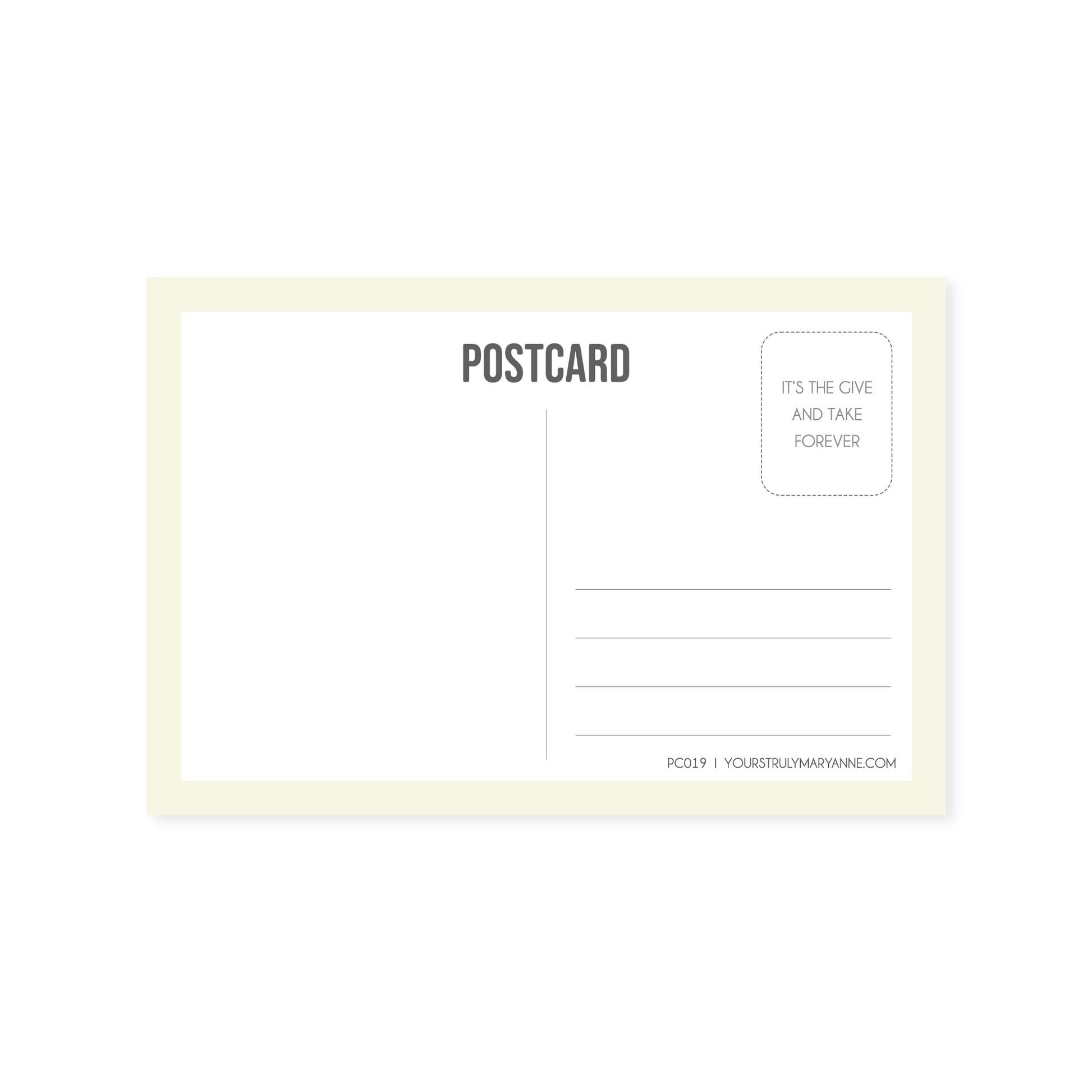 Balance Postcard
