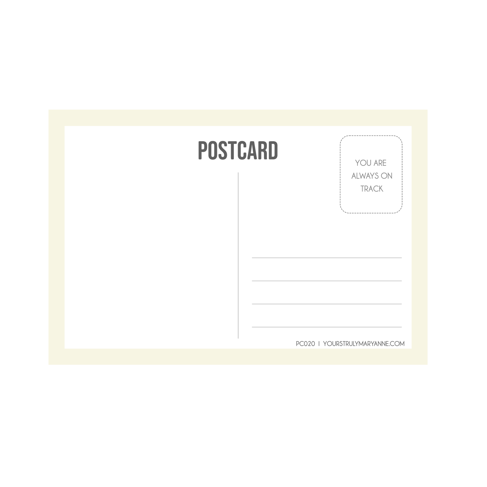 Validation Postcard