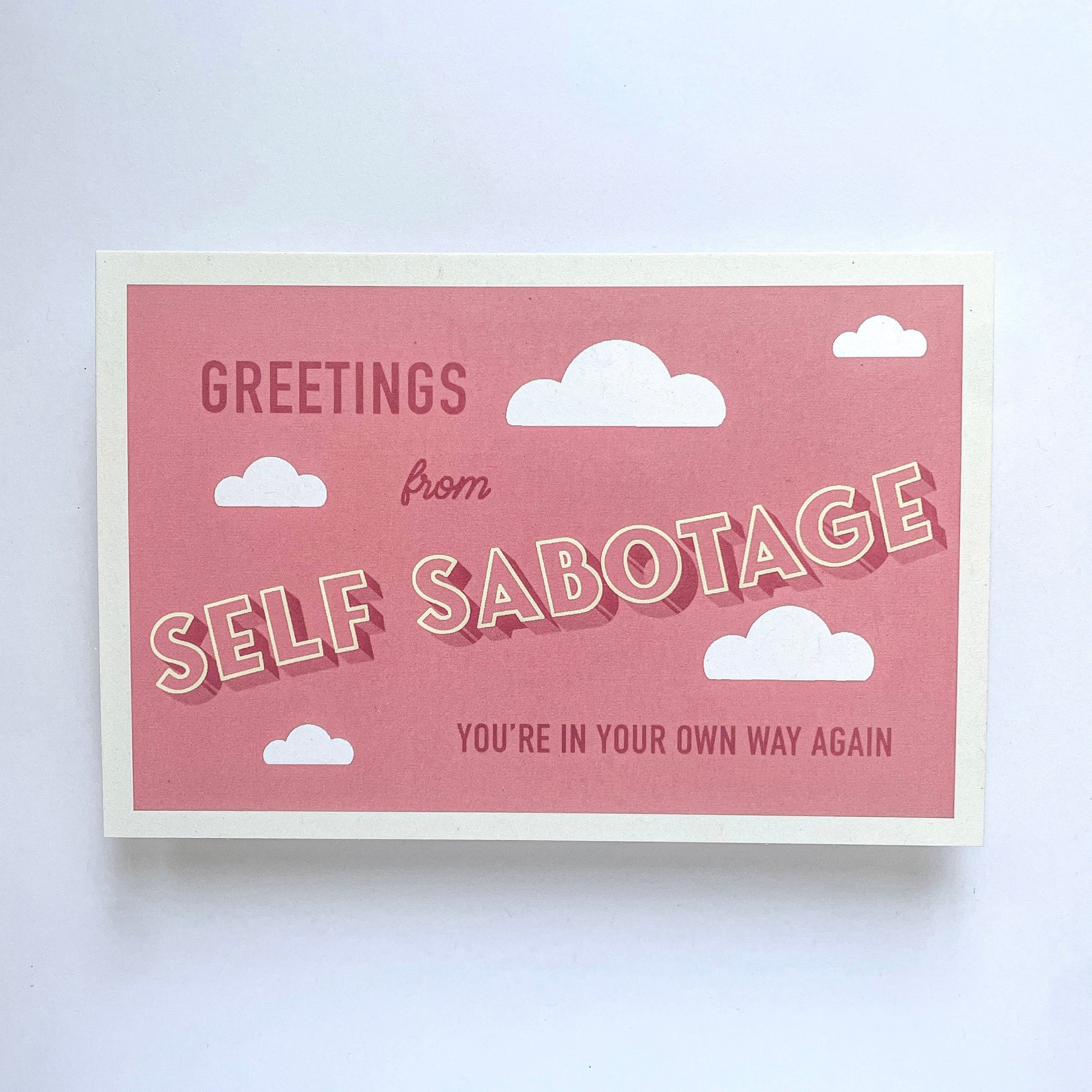 Self Sabotage Postcard